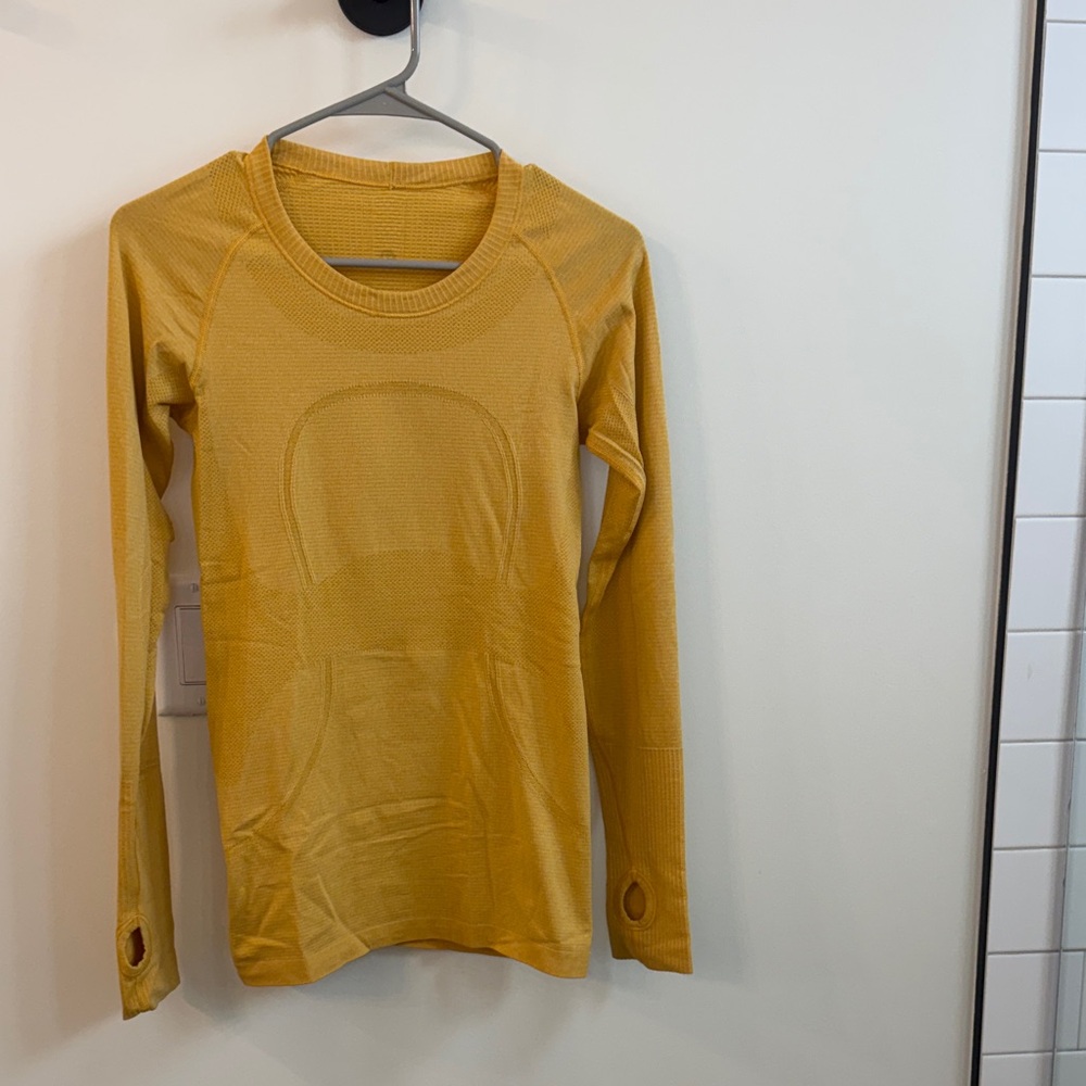 Lulu Swiftly Tech Mustard Long Sleeve